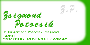 zsigmond potocsik business card